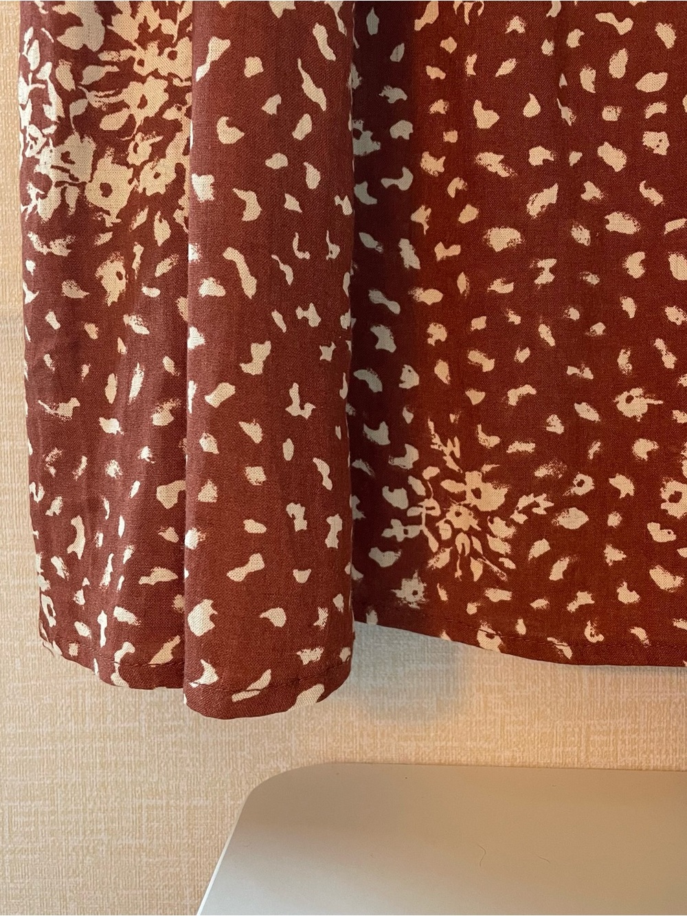 Warm Rust Western Floral Boho, Cowgirl, Babydoll Smock Dress, NWT - Picture 5 of 8